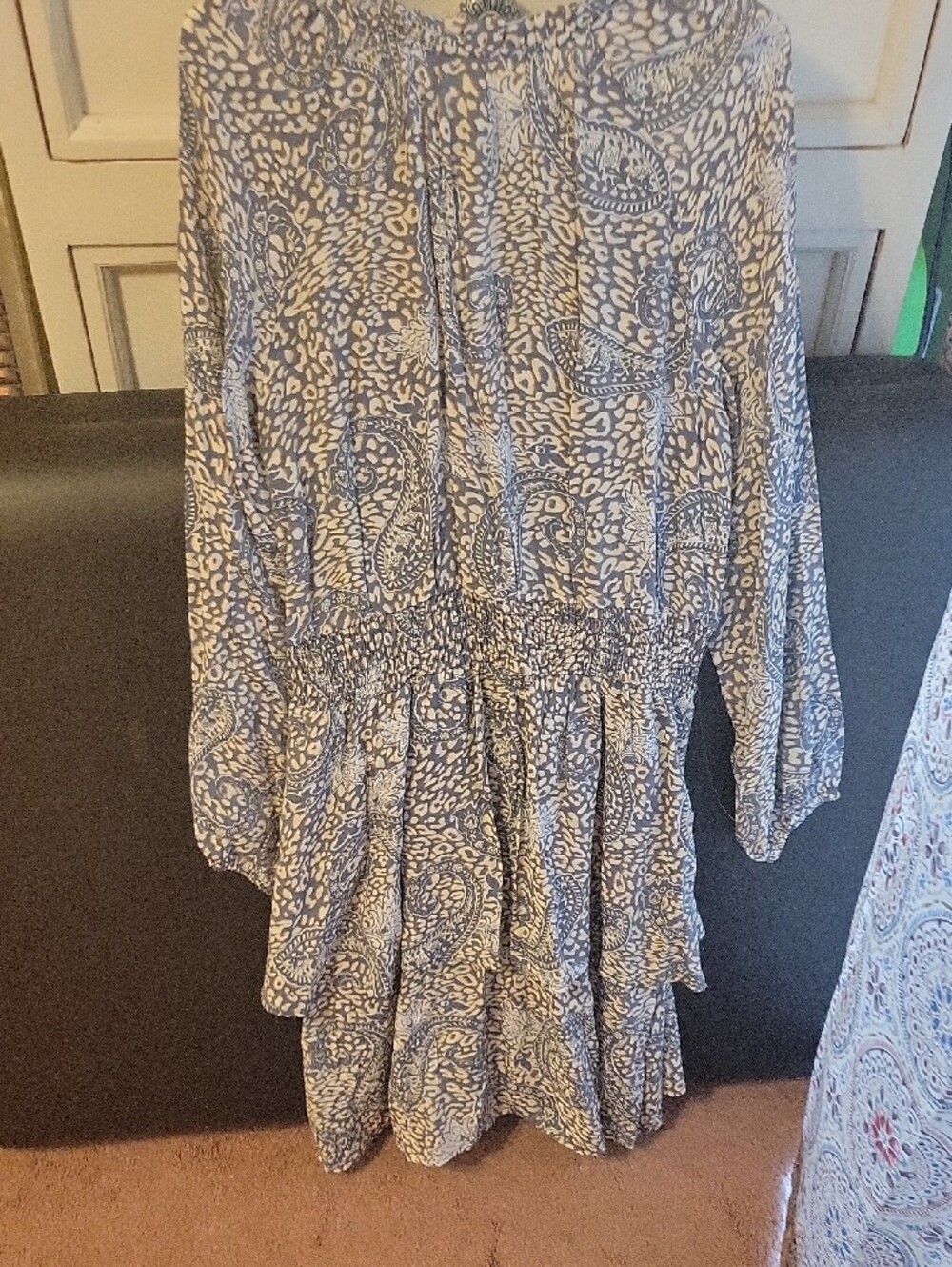 Indigo Rose Blue & White Paisley Midi Dress View 5
